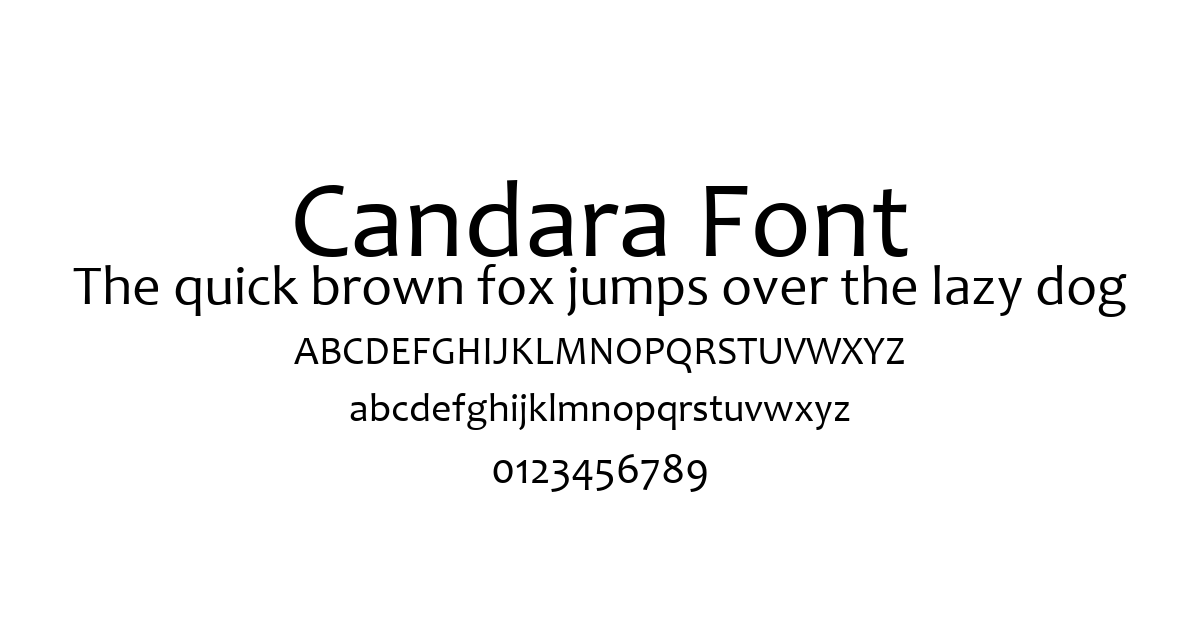Candara Font font preview