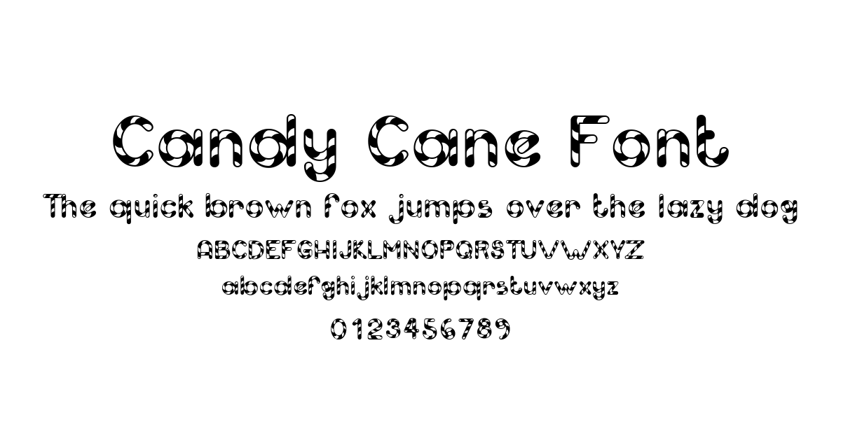 Candy Cane Font preview