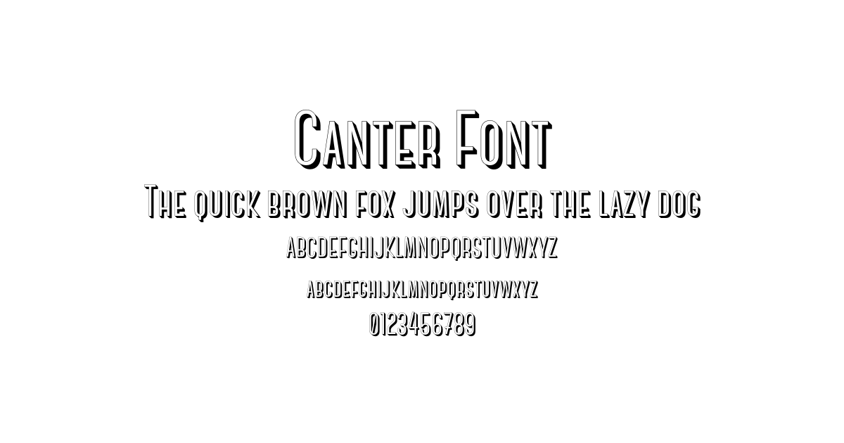 Canter Font preview