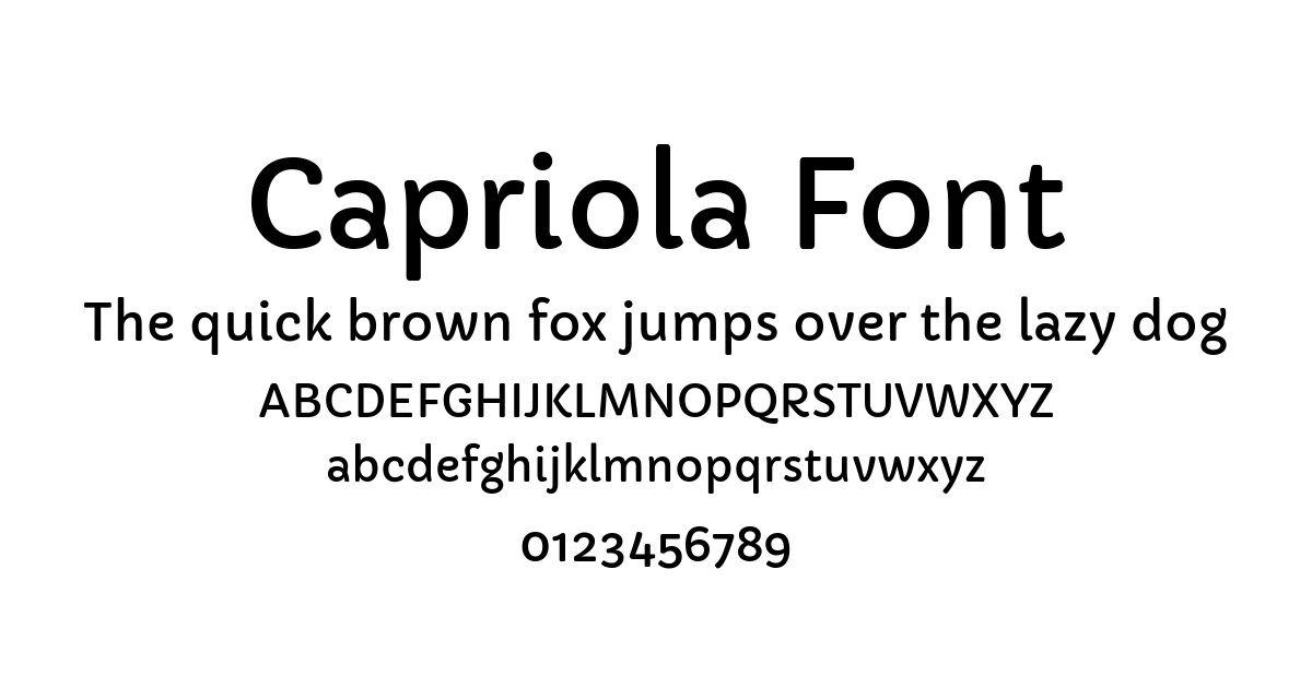 Capriola Font font preview
