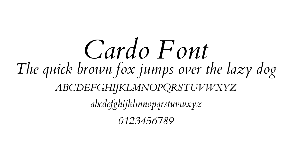 Cardo Font preview