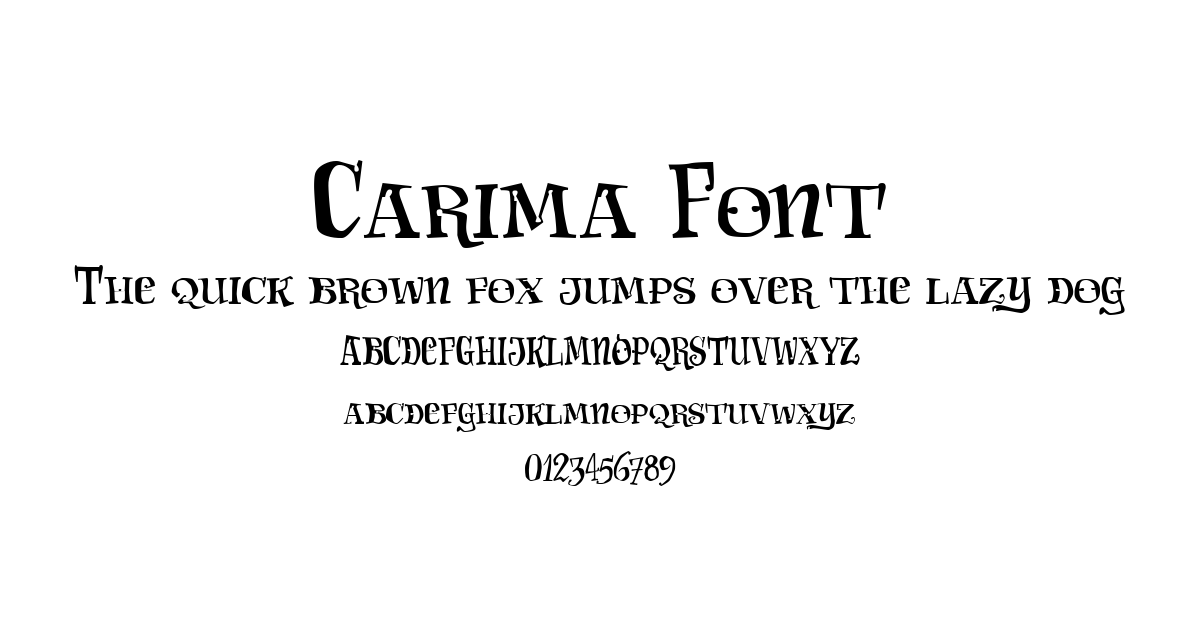 Carima Font preview