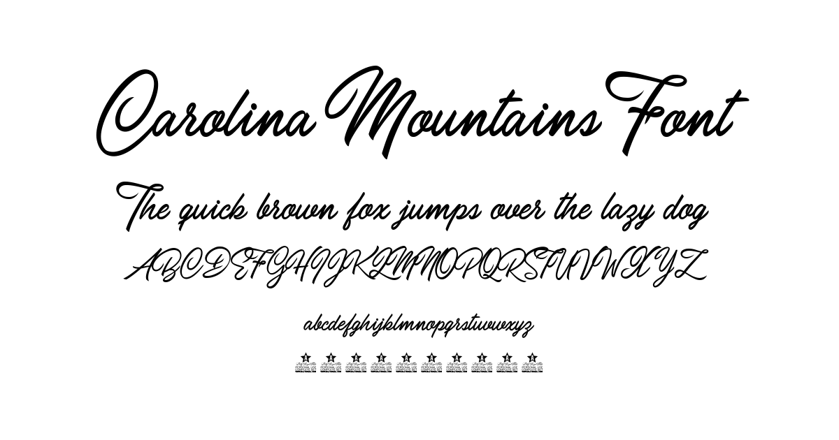 Carolina Mountains Font preview