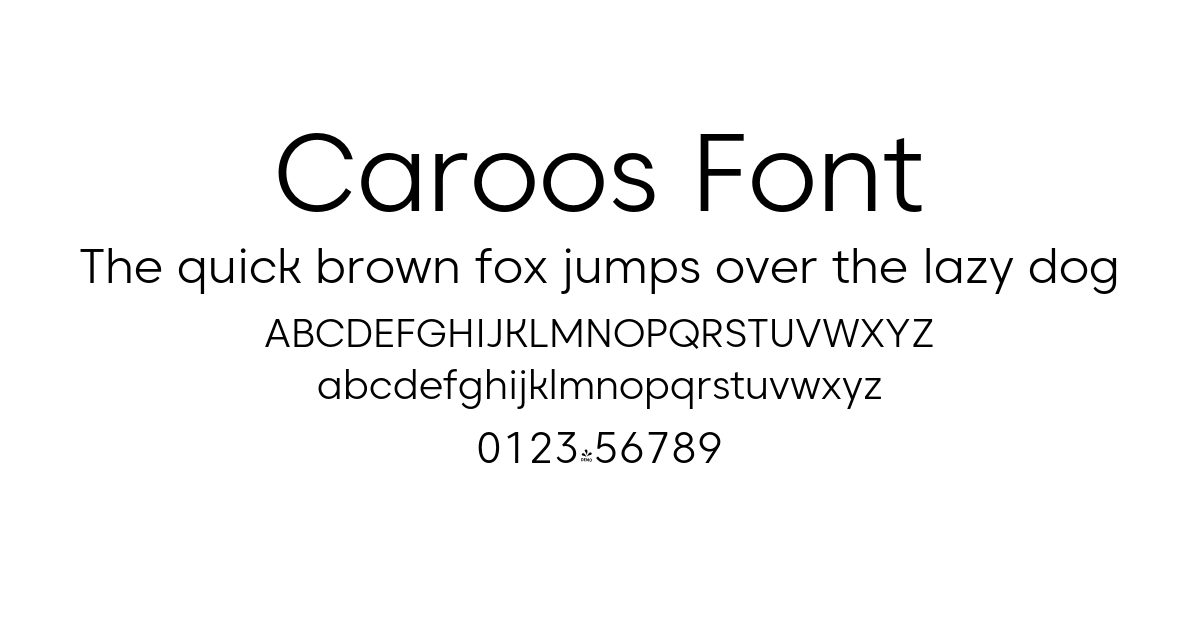 Caroos Font font preview