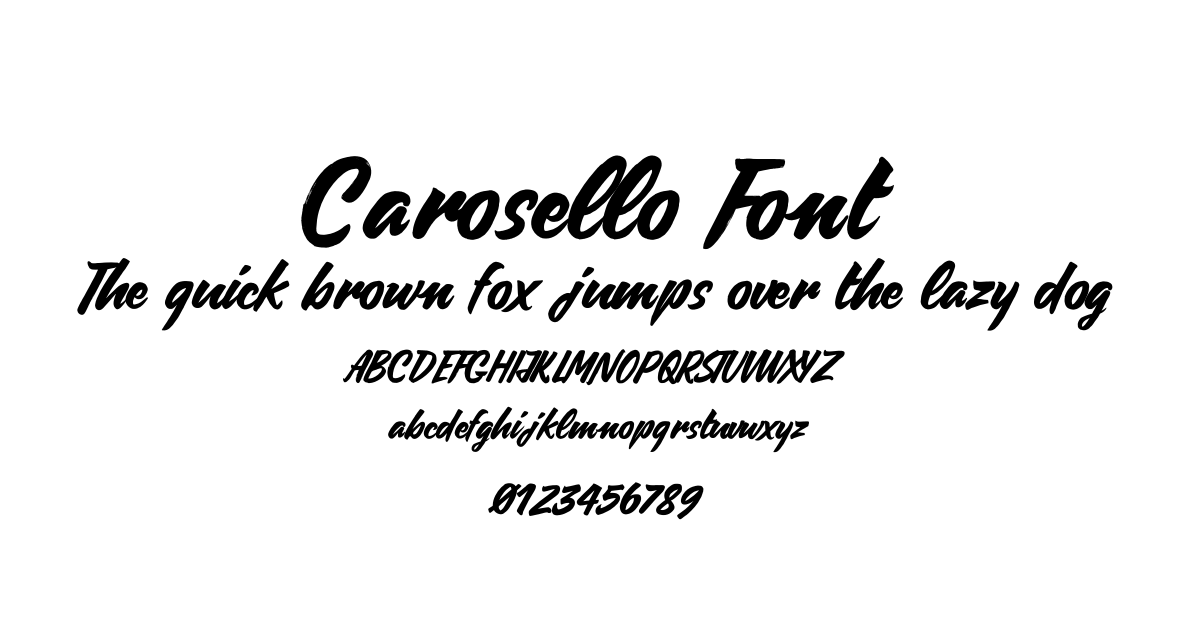 Carosello Font preview