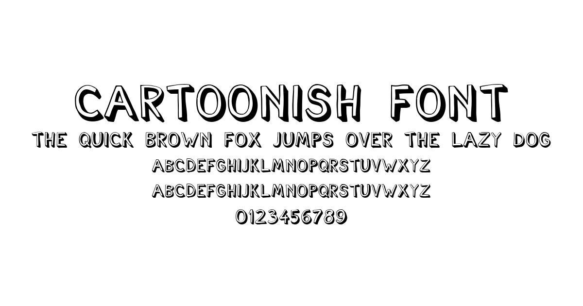 Cartoonish Font preview