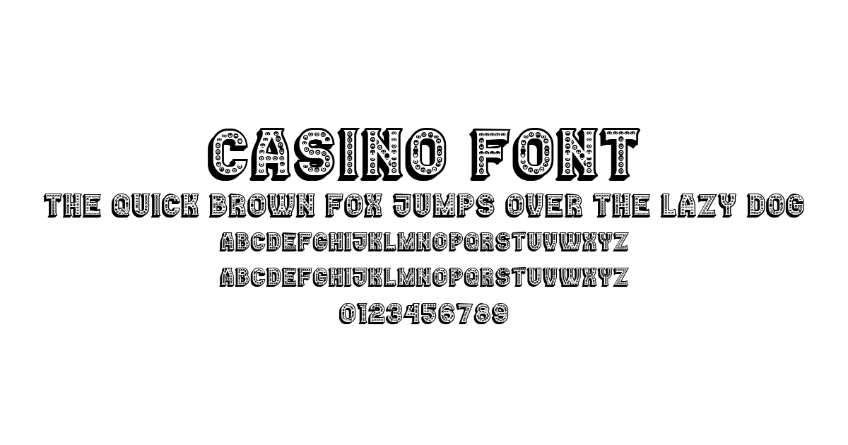 Casino Font font preview