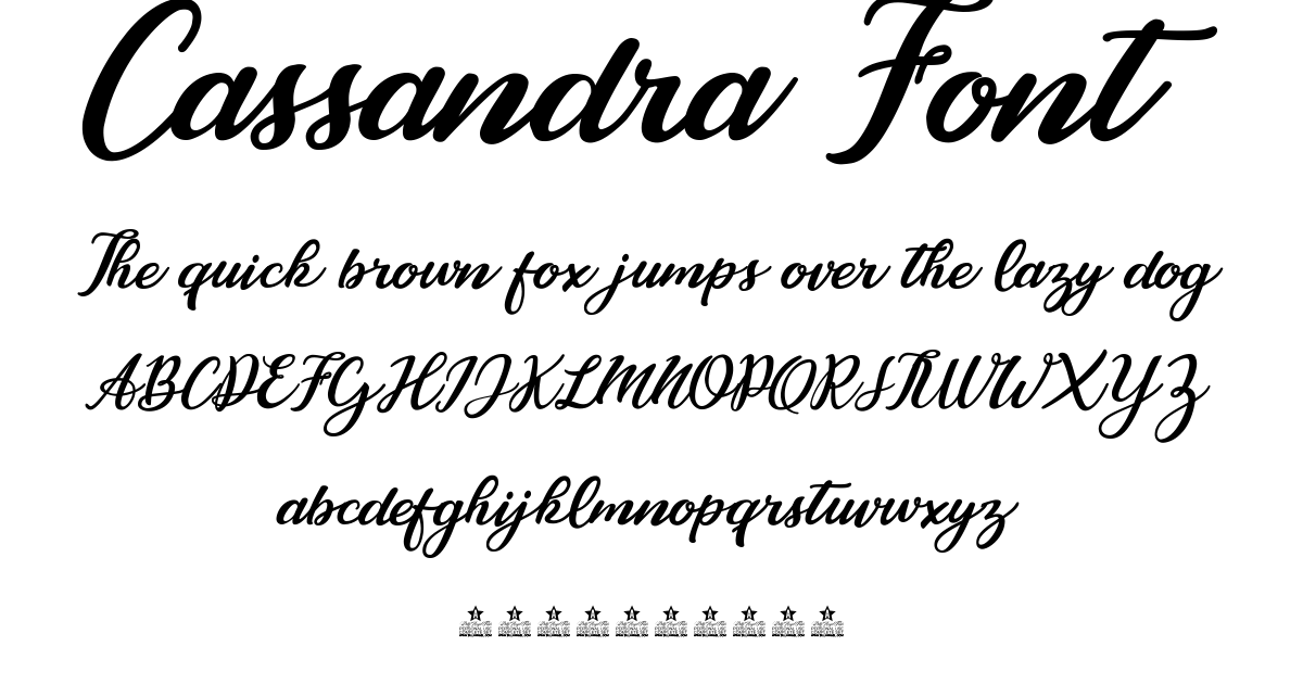 Cassandra Font font preview