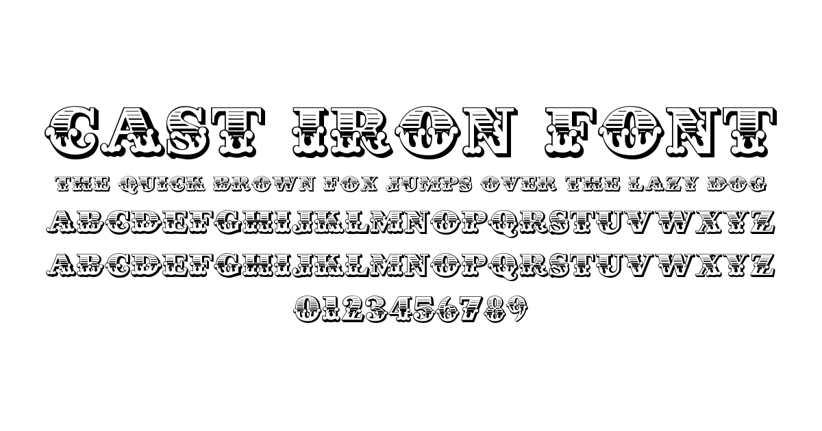 Cast Iron Font preview
