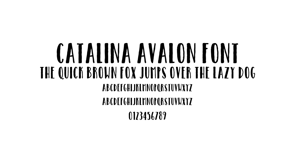 Catalina Avalon Font font preview