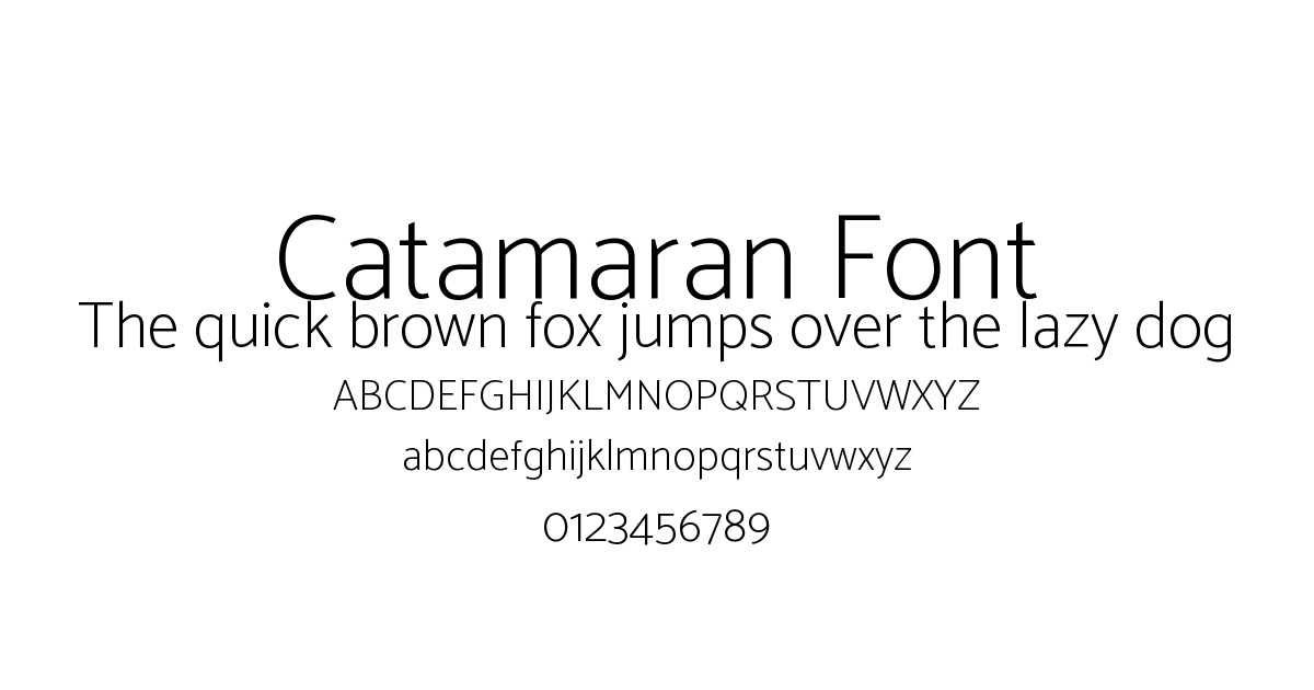 Catamaran Font font preview