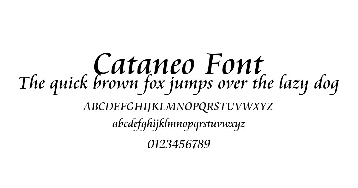 Cataneo Font font preview
