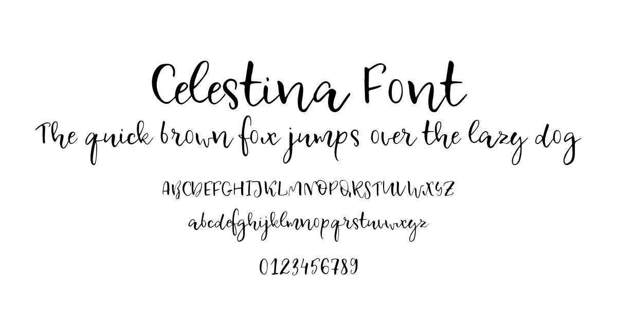 Celestina Font font preview