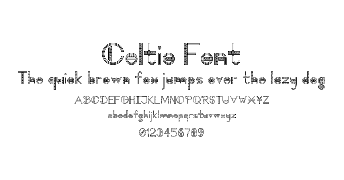 Celtic Font preview