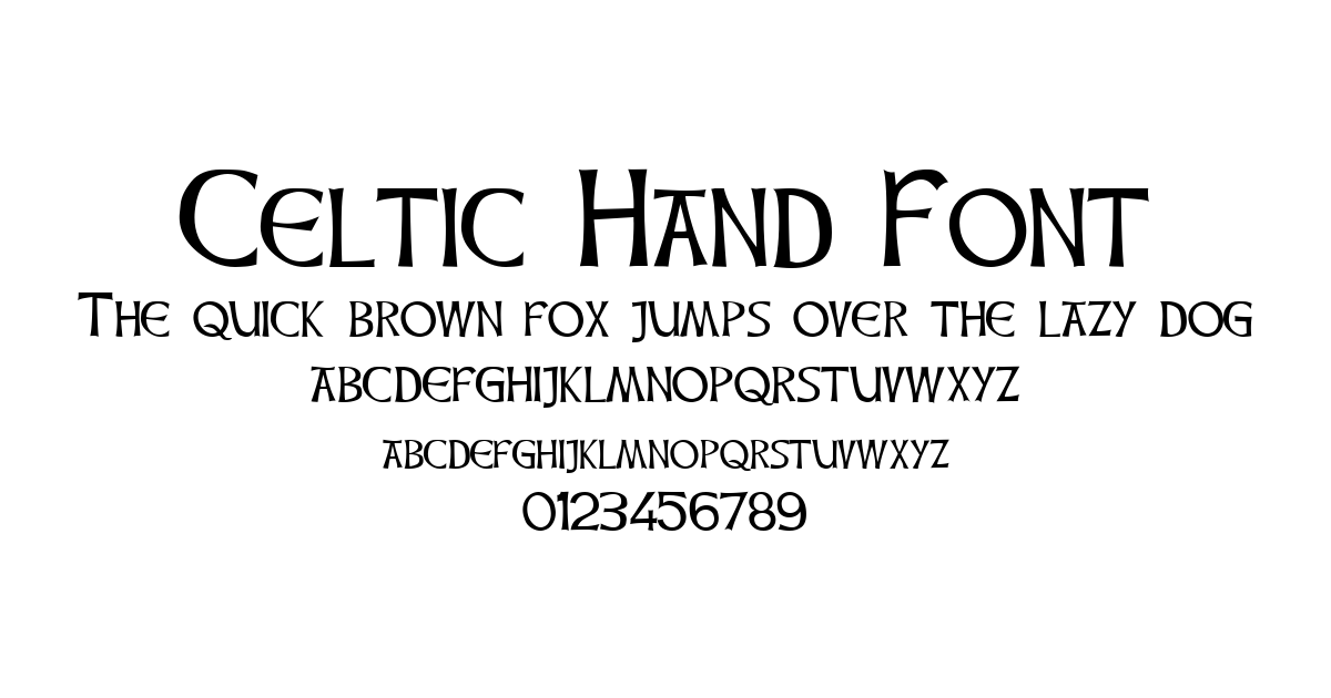 Celtic Hand Font preview