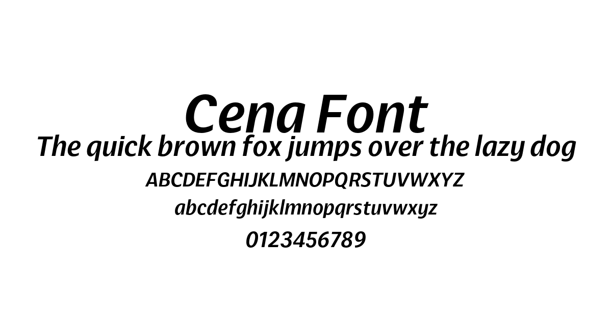 Cena Font preview