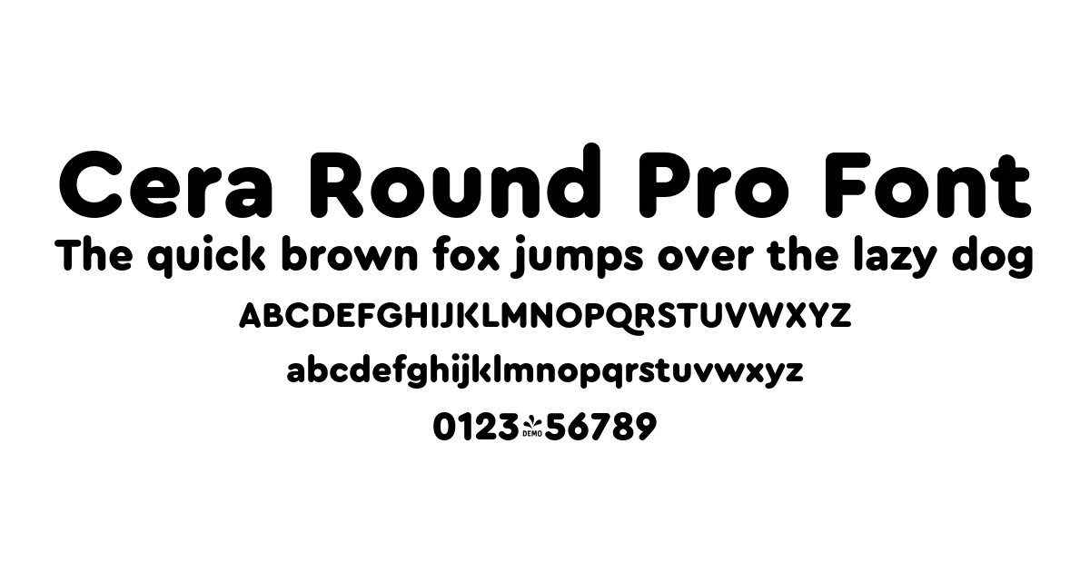 Cera Round Pro Font preview