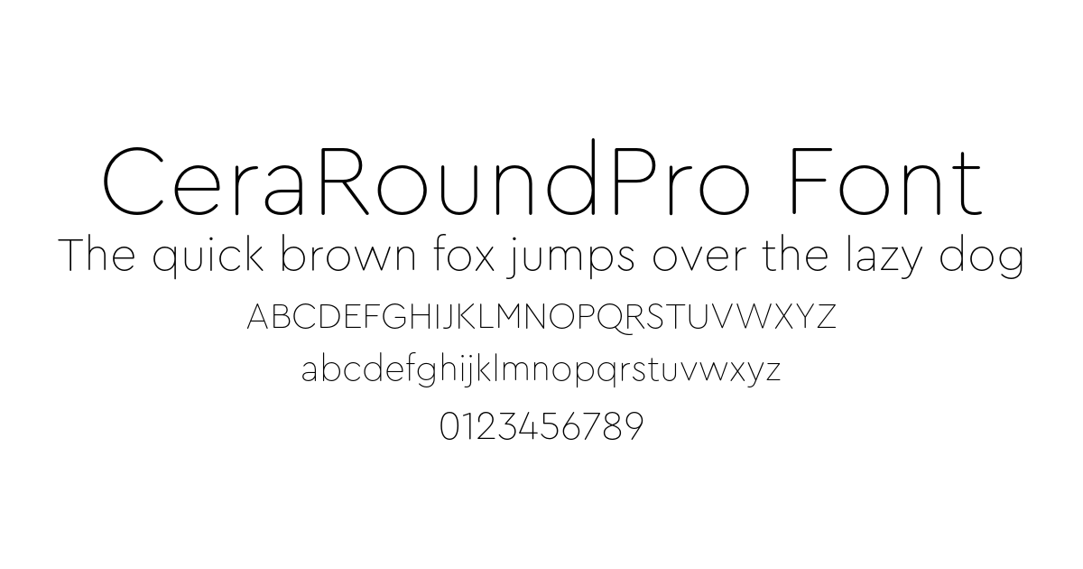 CeraRoundPro Font font preview