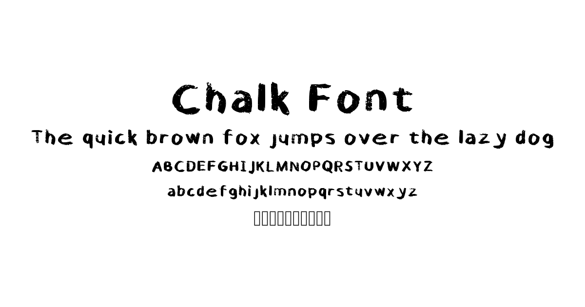 Chalk Font preview
