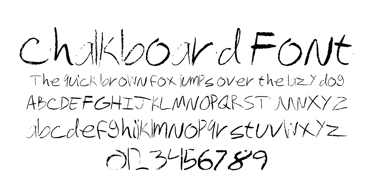 Chalkboard Font preview