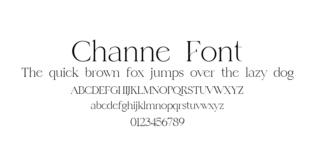 Channe Font preview