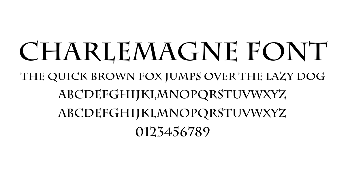 Charlemagne Font preview