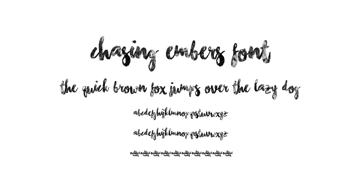 Chasing Embers Font font preview