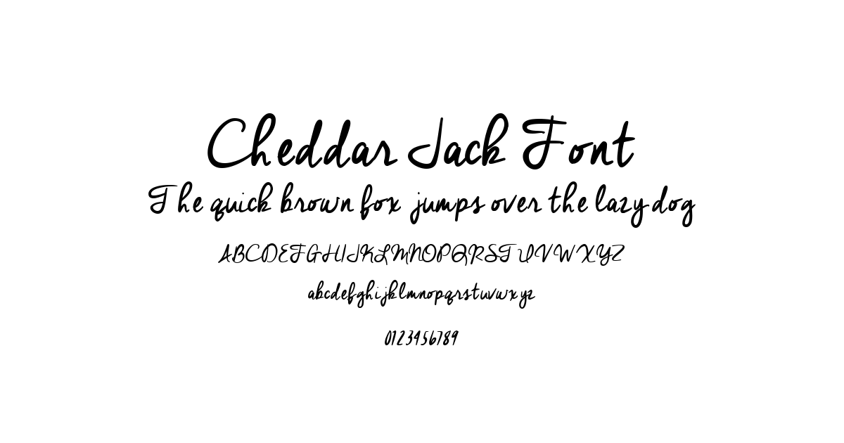 Cheddar Jack Font preview