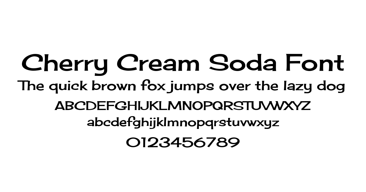 Cherry Cream Soda Font preview
