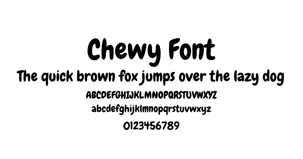 Chewy Font font preview