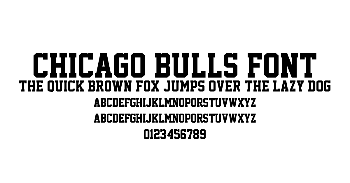 Chicago Bulls Font font preview