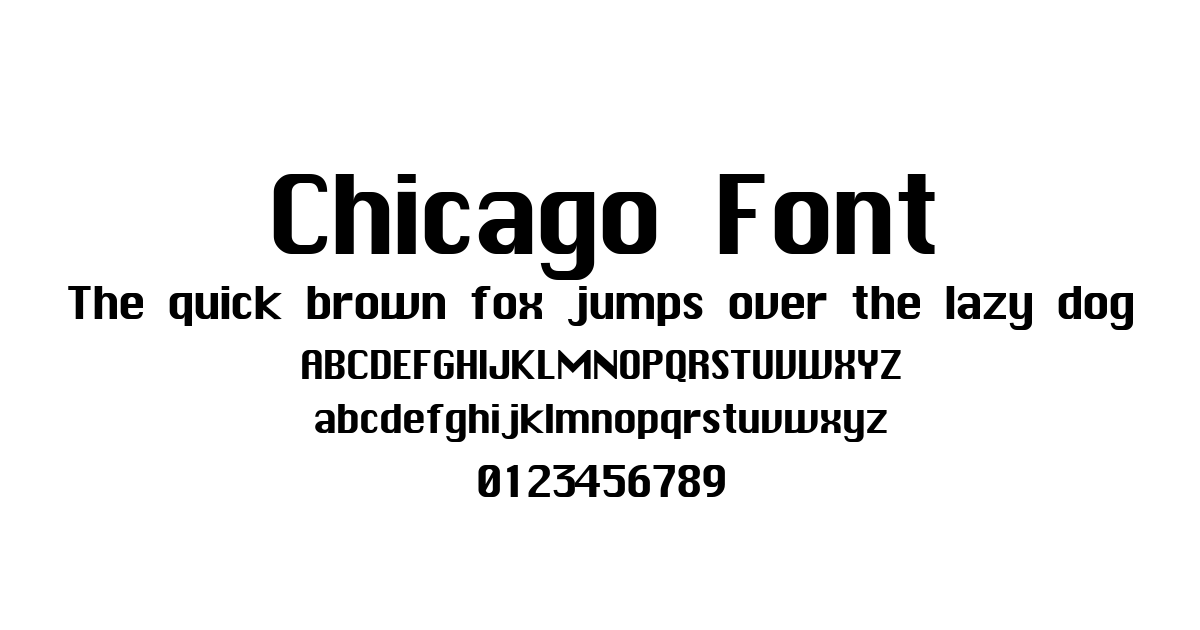 Chicago Font font preview