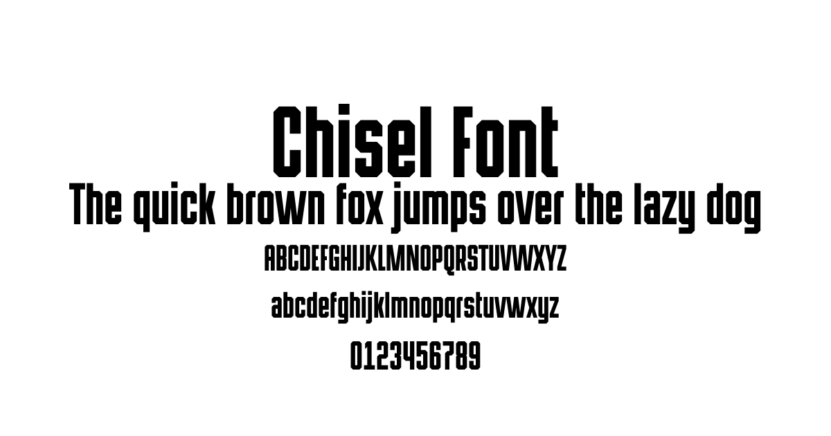 Chisel Font preview