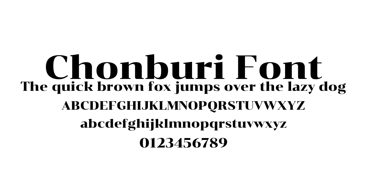Chonburi Font preview