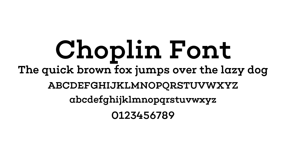 Choplin Font preview