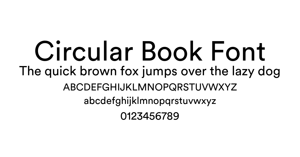 Circular Book Font font preview