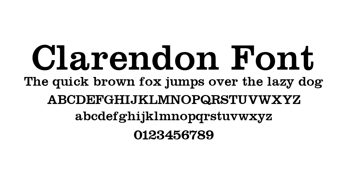 Clarendon Font font preview