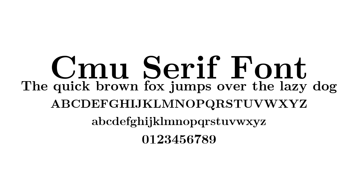 Cmu Serif Font font preview