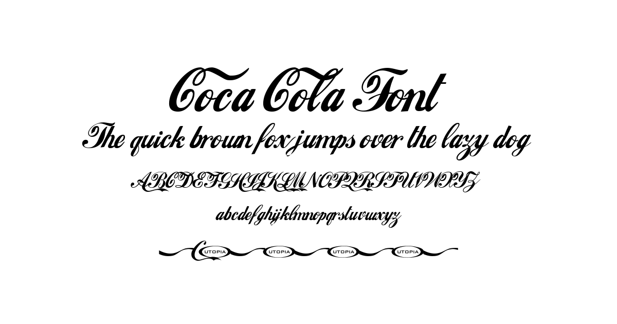 Coca Cola Font preview