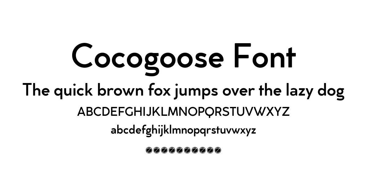 Cocogoose Font font preview
