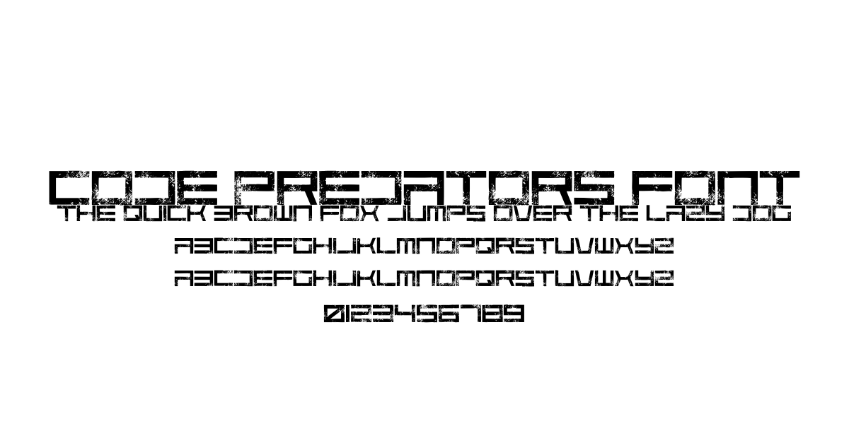 Code Predators Font font preview