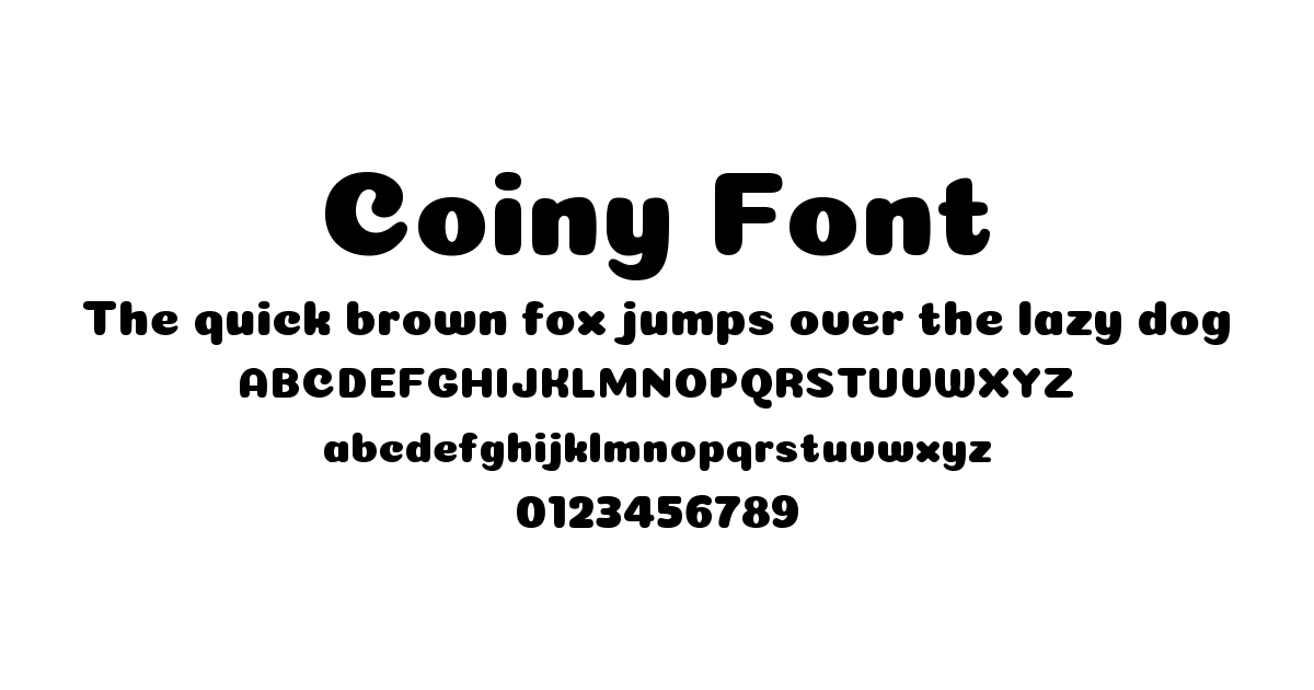Coiny Font font preview