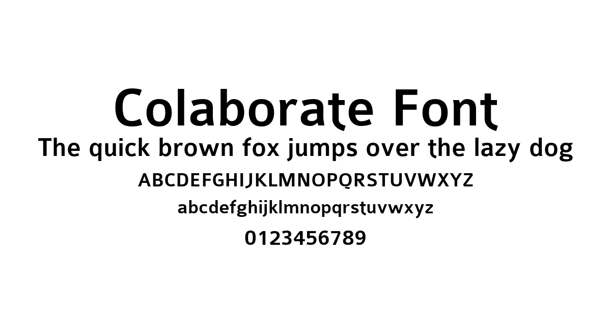 Colaborate Font font preview