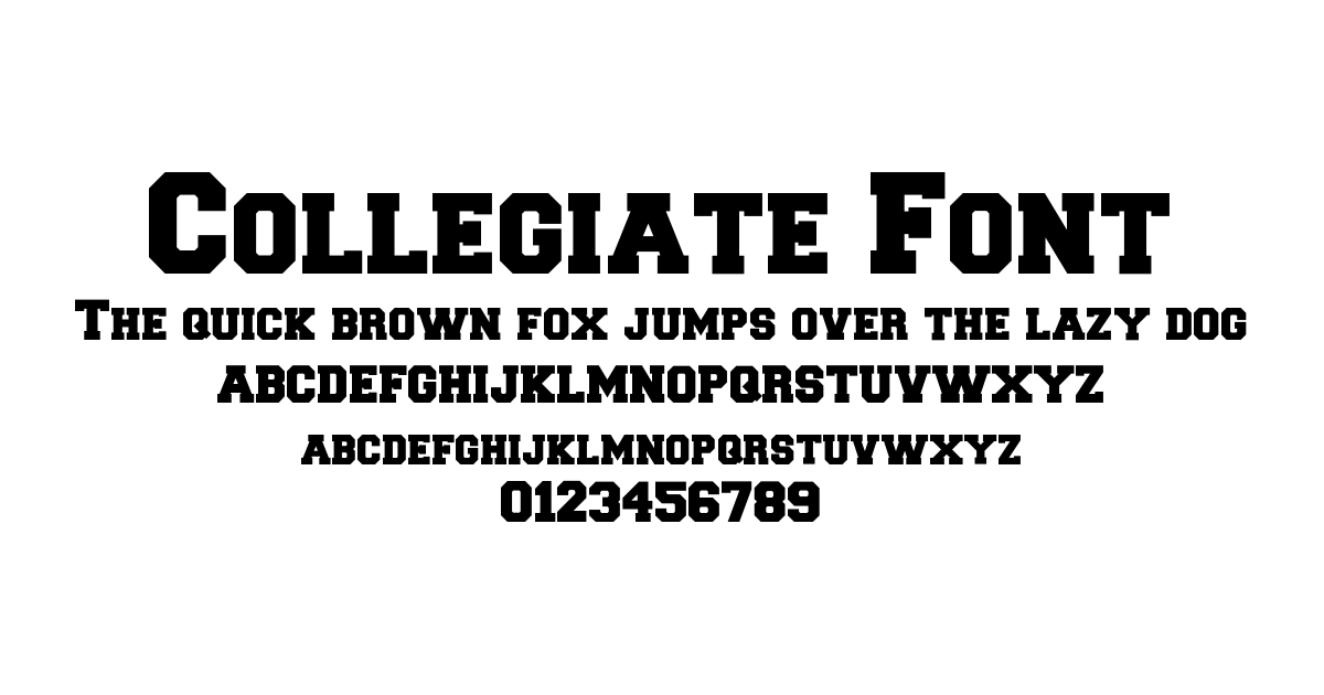 Collegiate Font font preview