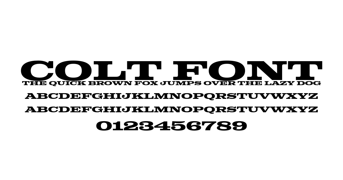 Colt Font preview