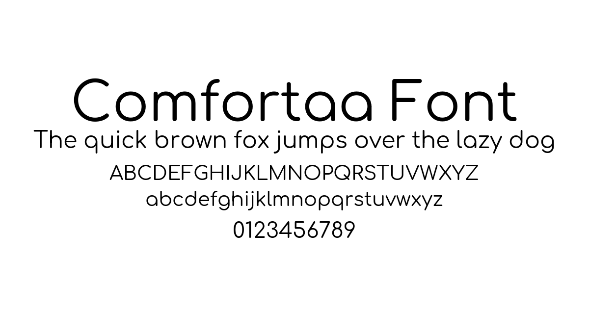 Comfortaa Font preview