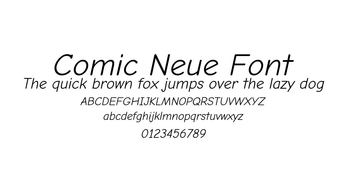 Comic Neue Font preview