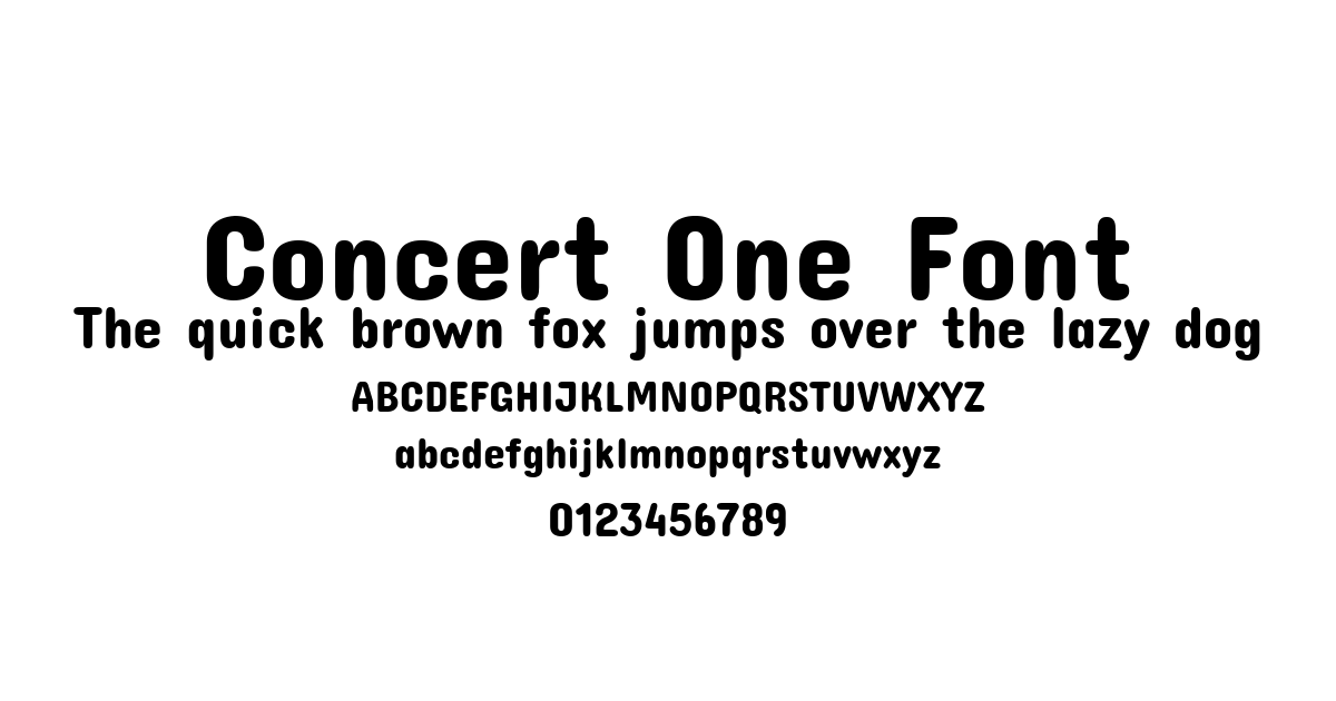 Concert One Font font preview
