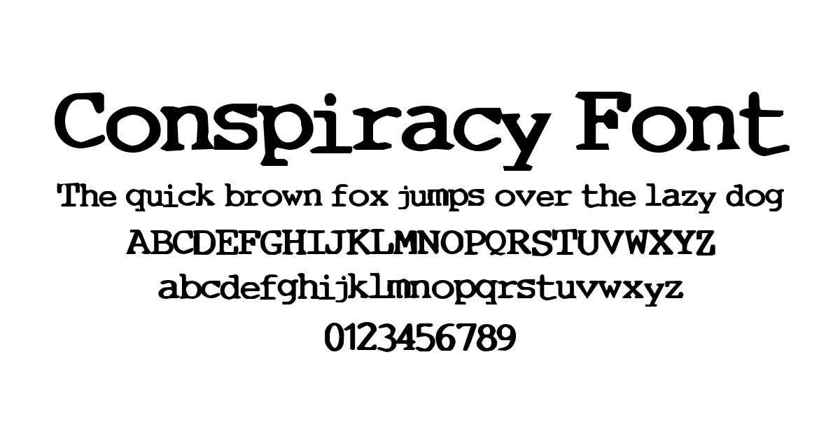 Conspiracy Font preview