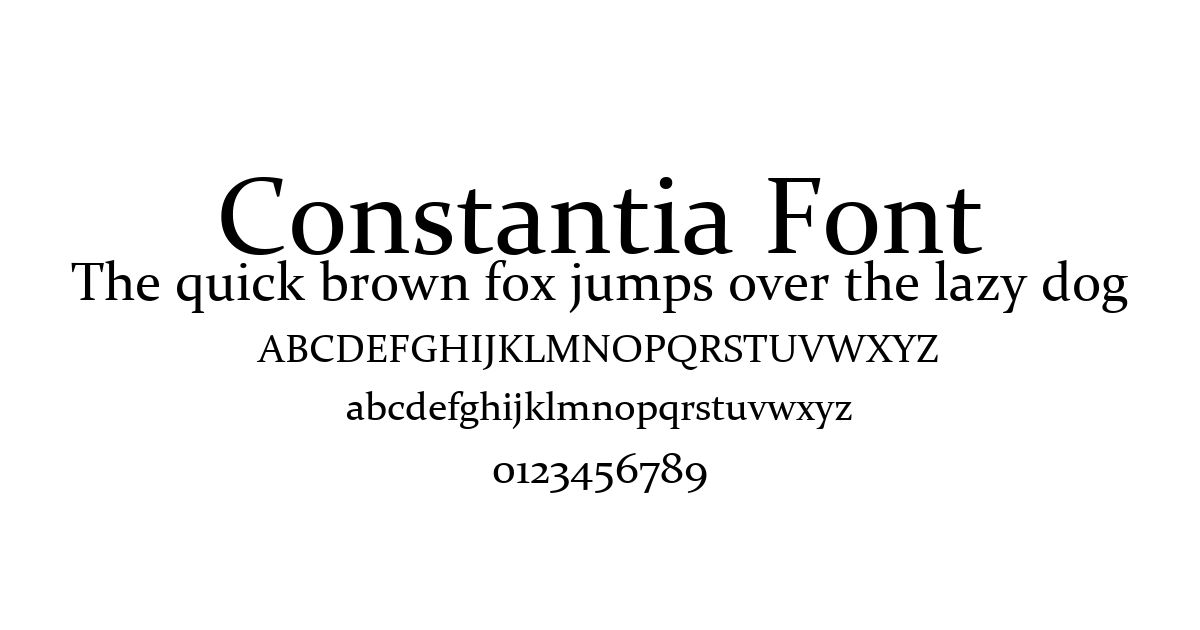 Constantia Font font preview